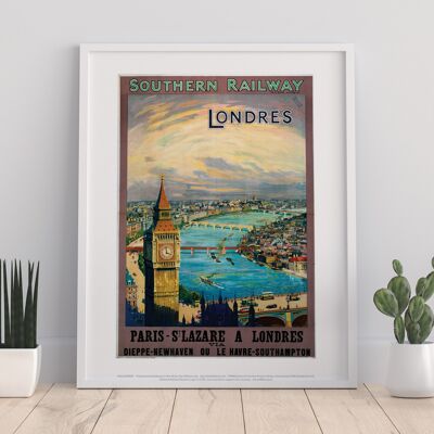 Southern Rail - Londres To Paris St Lazare - Art Print