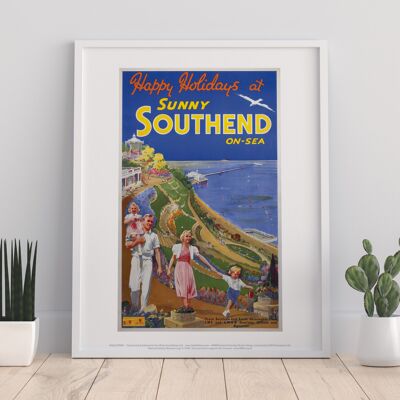 Happy Holidays At Sunny Southend-On-Sea - Premium Art Print
