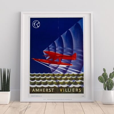 Amherst Villers - Red Plane - 11X14” Premium Art Print