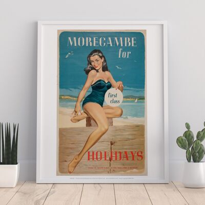 Morecambe For Holidays - 'First Class' - Premium Art Print