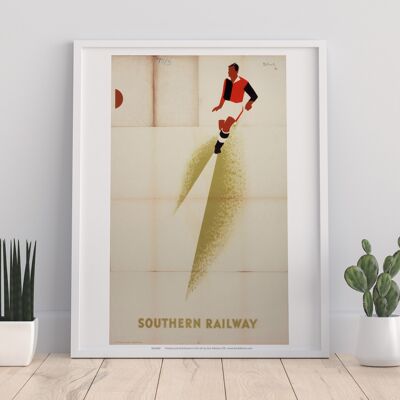 Southern Railway - Red And Black Football Player Art Print