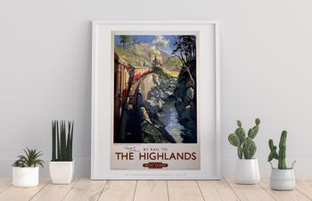 En train vers les Highlands - British Railways Impression artistique