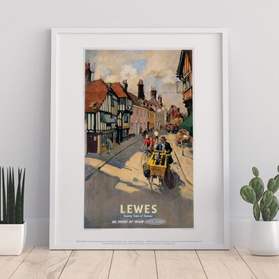 Lewes, County Town Of Sussex - British Railways Art Print