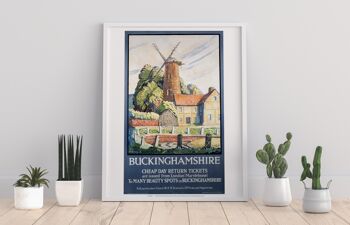 Buckinghamshire - Moulin à vent Beauty Spots - Impression d'art premium