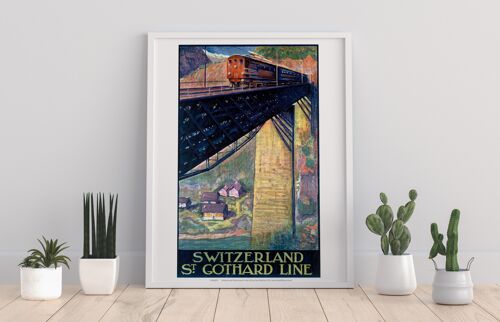 Switzerland St Gothard Line - 11X14” Premium Art Print