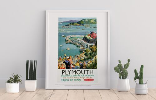 Plymouth - Seaside Delightful Center For Holidays Art Print