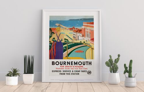 Bournemouth For Health And Pleasure - Gwr - Art Print