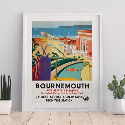 Bournemouth For Health And Pleasure - Gwr - Art Print