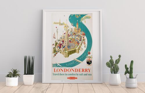 Londonderry - In Comfort By Rail And Sea - 11X14” Art Print