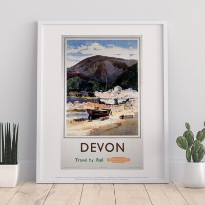 Devon - Boat On The Beach - 11X14” Premium Art Print