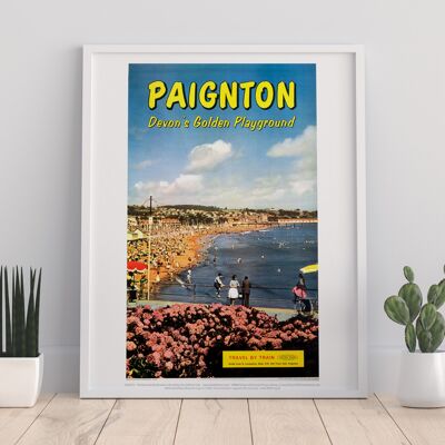 Paignton, Devon - Golden Playground Photo - Art Print