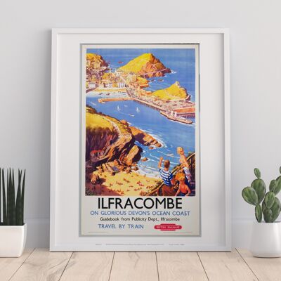 Ilfracombe - Clifftop View Of The Beach - Premium Art Print
