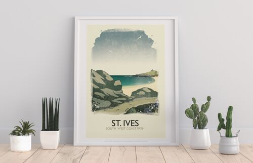 St. Ives- South West Coast Path - 11X14” Premium Art Print