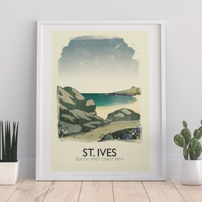 St. Ives- South West Coast Path - 11X14” Premium Art Print