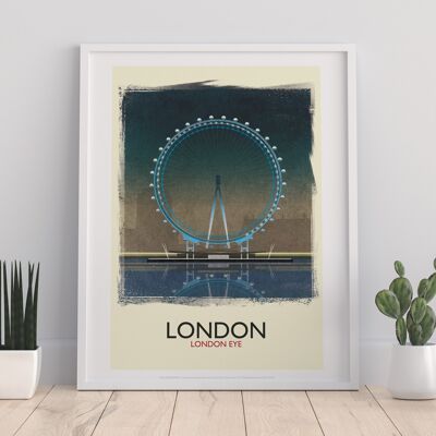 The London Eye- At Night - 11X14” Premium Art Print