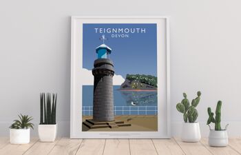Teignmouth, Devon - Impression artistique de qualité supérieure 11 x 14 po