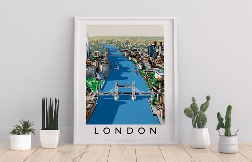 River Thames, London - 11X14” Premium Art Print
