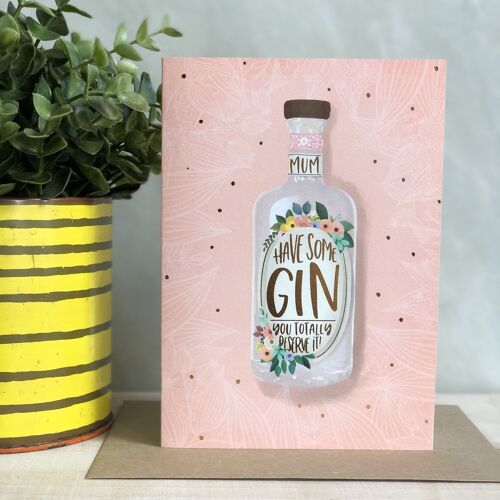 Mother’s ruin Gin Mother’s Day card