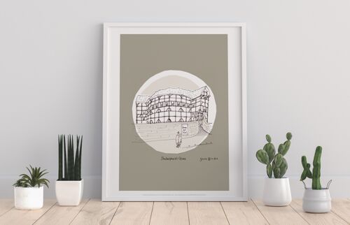 Shakespeares Globe Theatre 2 - 11X14” Premium Art Print