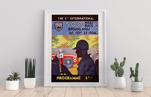 500 Miles Race Programme- 1934 - 11X14” Premium Art Print