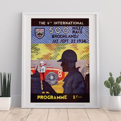 500 Miles Race Programme- 1934 - 11X14” Premium Art Print