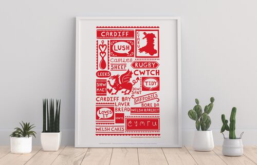 Welsh Poster- Cardiff - 11X14” Premium Art Print