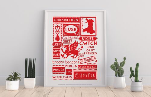 Welsh Poster- Carmarthen - 11X14” Premium Art Print