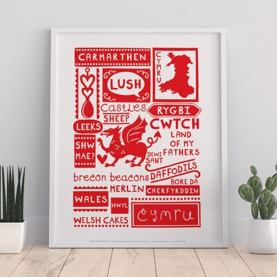 Welsh Poster- Carmarthen - 11X14” Premium Art Print