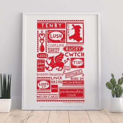 Welsh Poster- Tenby - 11X14” Premium Art Print