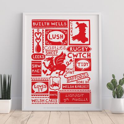 Welsh Poster- Bulith Wells - 11X14” Premium Art Print