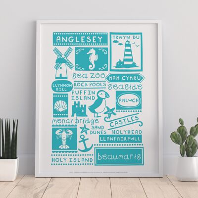 Welsh Poster- Anglesey - 11X14” Premium Art Print