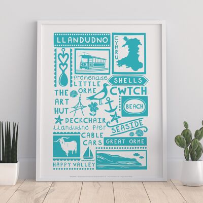 Welsh Poster- Llandudno - 11X14” Premium Art Print