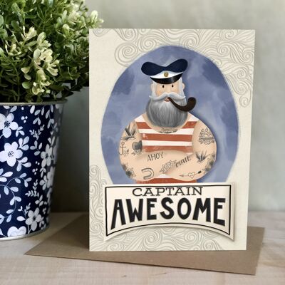Captain Awesome Father’s Day card