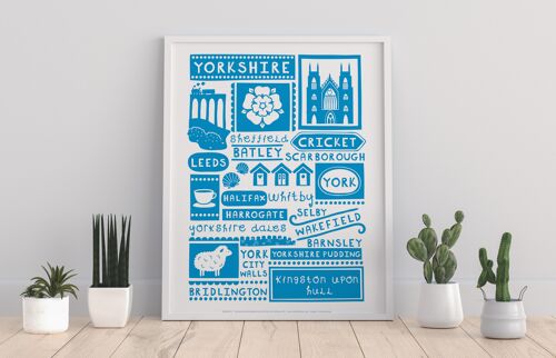English Poster- Yorkshire - 11X14” Premium Art Print
