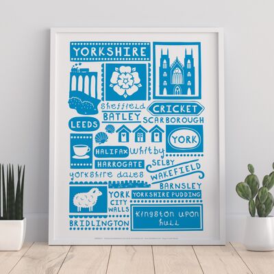 English Poster- Yorkshire - 11X14” Premium Art Print