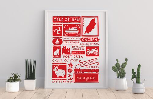 English Poster- Isle Of Man - 11X14” Premium Art Print