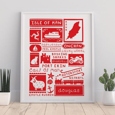 English Poster- Isle Of Man - 11X14” Premium Art Print