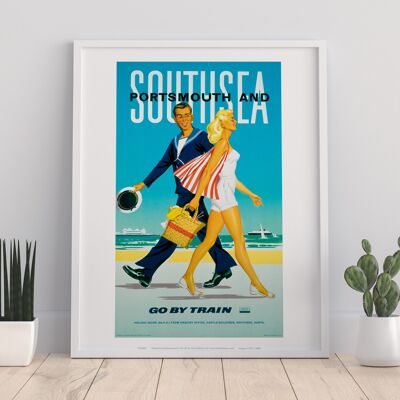 Portsmouth And Southsea - Go By Train - Premium Art Print