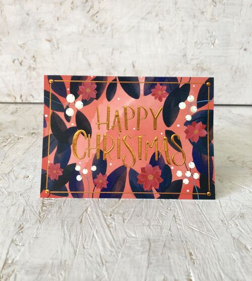 Satsuma copper foil Christmas card