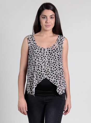 T-shirt imprimé animalier en tulle - Pierre 4