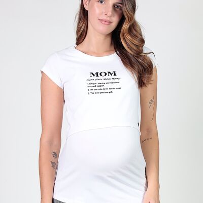 T-shirt Mamma Allattamento - Bianca