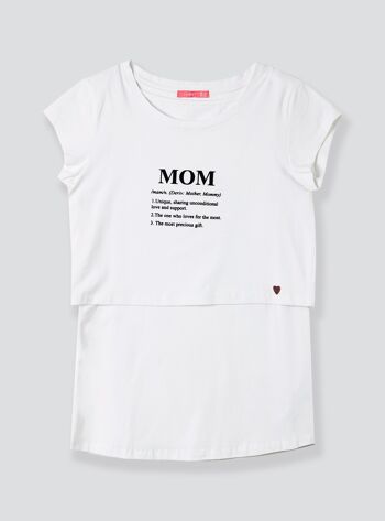 T-shirt d'allaitement maman - Blanc 5