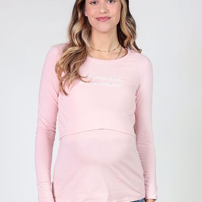 Camiseta lactancia I dreamed of you - Rosa