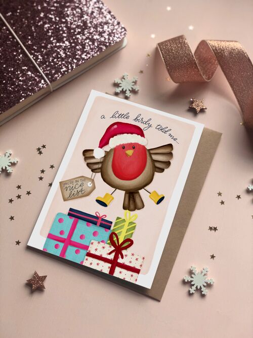 Little birdy told me Christmas card