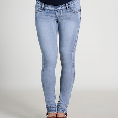 Jeans premaman a pancia alta - Indaco chiaro