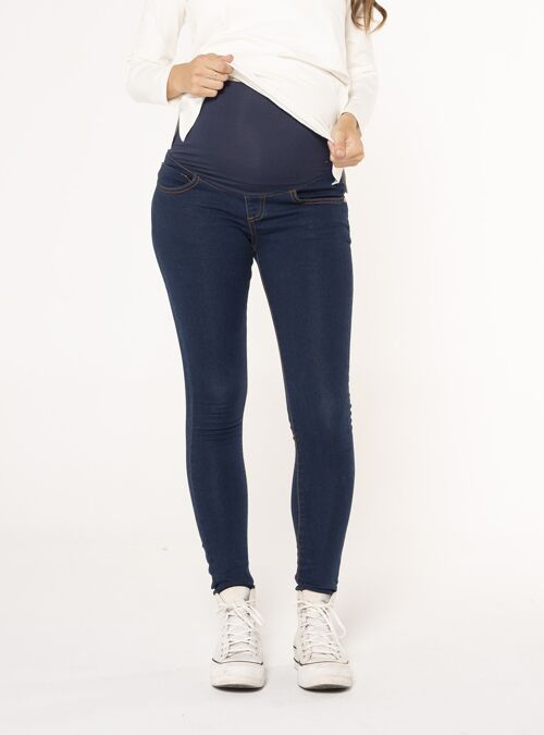 Jegging básico premamá barriga alta - Indigo