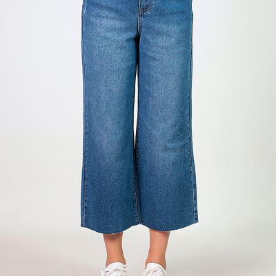 Jeans premaman a vita alta con gamba larga - Indaco