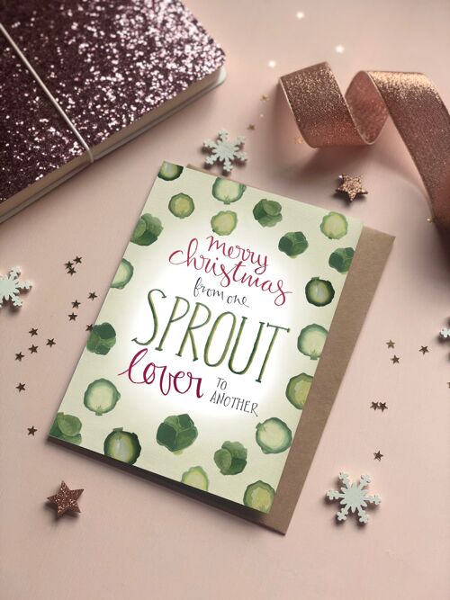 Sprout Lover Christmas card