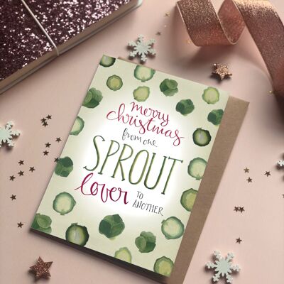 Sprout Lover Christmas card