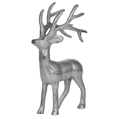 Décoration cerf argent 24 cm